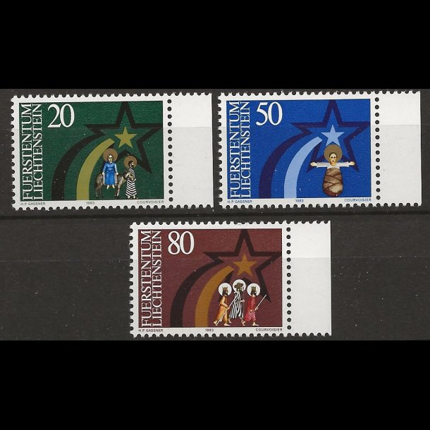 Liechtenstein postfrisk AFA nr. 825-827