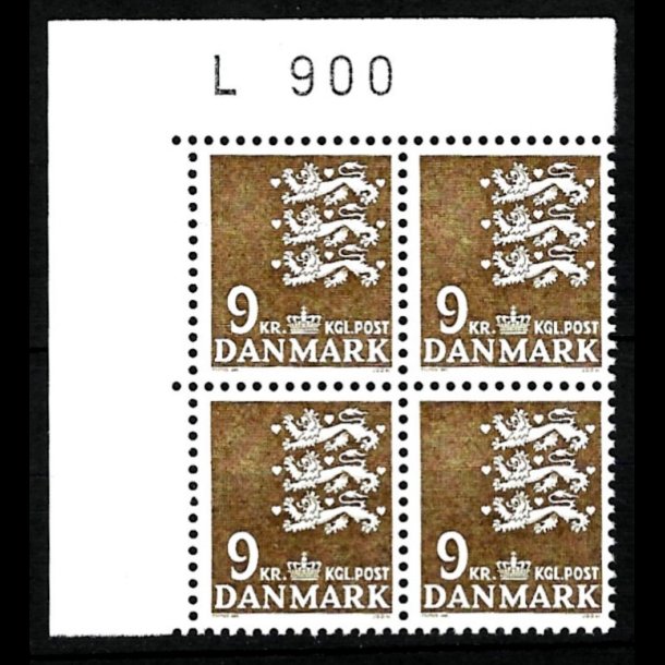 Danmark postfrisk marginalblok L900