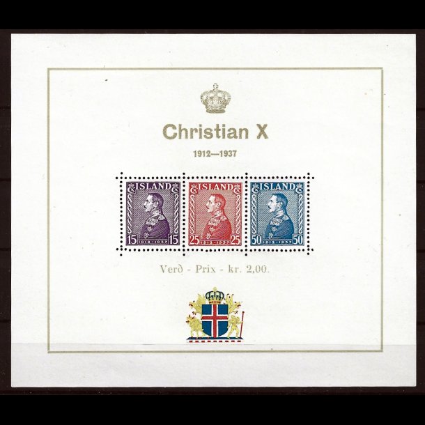 Island AFA 190-192 postfrisk miniark