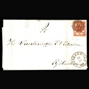 Danmark skillingsbrev AFA 13 med indhold se billeder, m�rke defekt