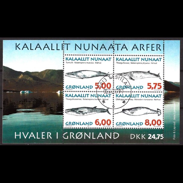 Grnland stemplet miniark AFA 312