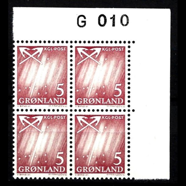 Grnland marginalblok postfrisk G 010