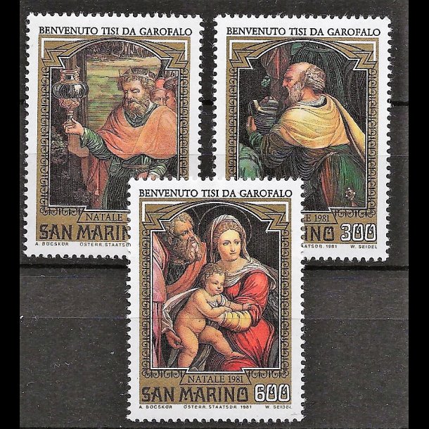 San Marino postfrisk AFA nr. 1213-1215