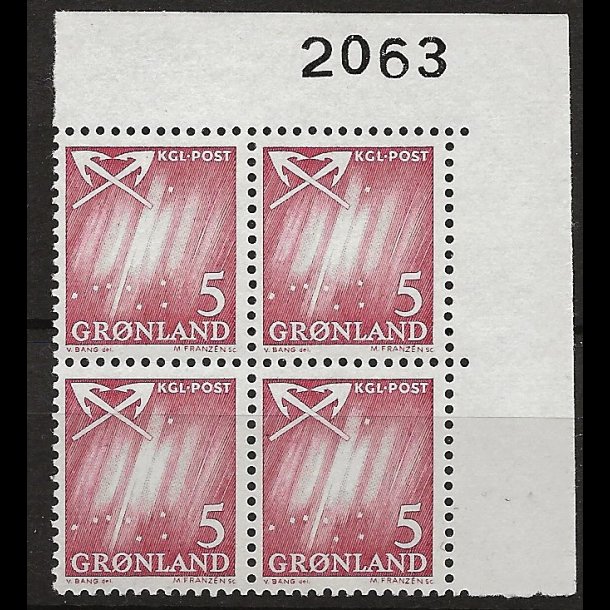 Grnland marginalblok postfrisk 2063