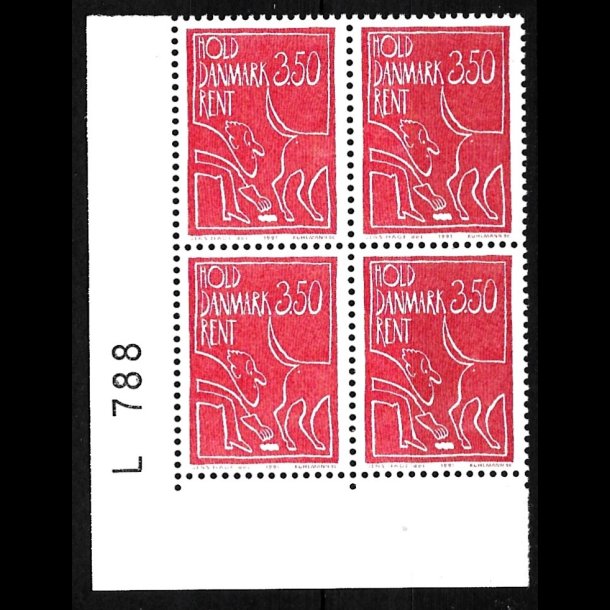 Danmark postfrisk marginalblok L788