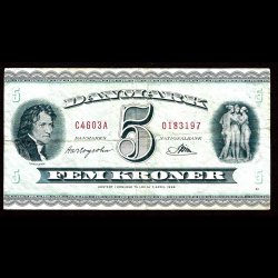 Danmark 5-kroner 1960-C4 Sieg 129 kval. 1/F