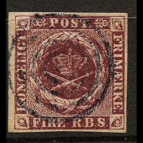 Danmark AFA 1 - 4 RBS Thiele IIa p�nt m�rke med svagt stempel-2001