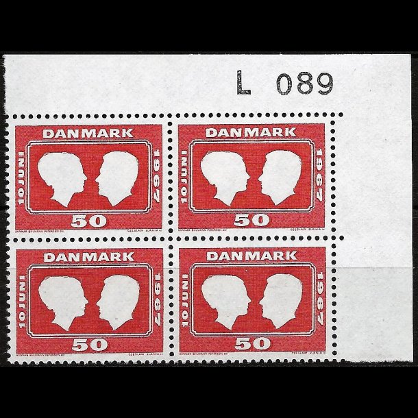 Danmark postfrisk marginalblok L089 