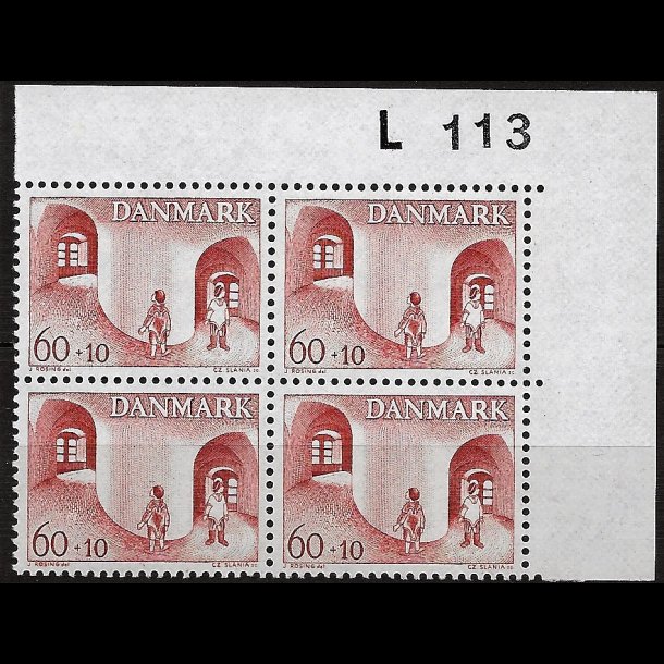 Danmark postfrisk marginalblok L113 