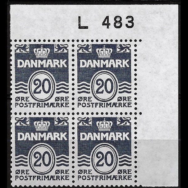 Danmark postfrisk marginalblok L483 