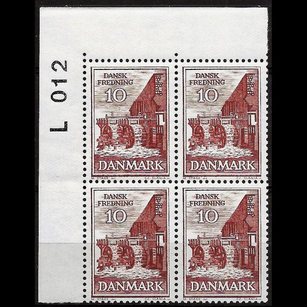 Danmark postfrisk marginalblok L012 