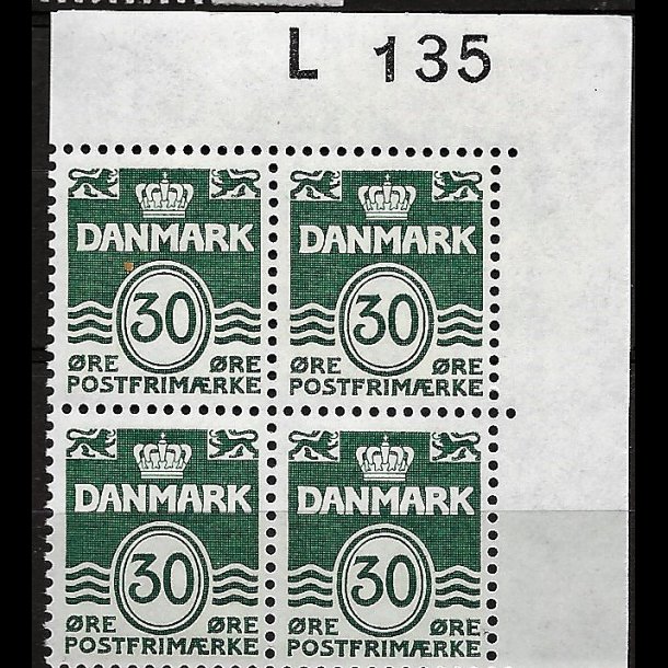 Danmark postfrisk marginalblok L135 