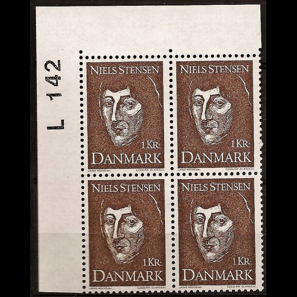 Danmark postfrisk marginalblok L142 