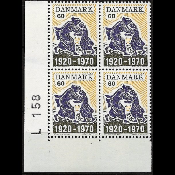 Danmark postfrisk marginalblok L158 