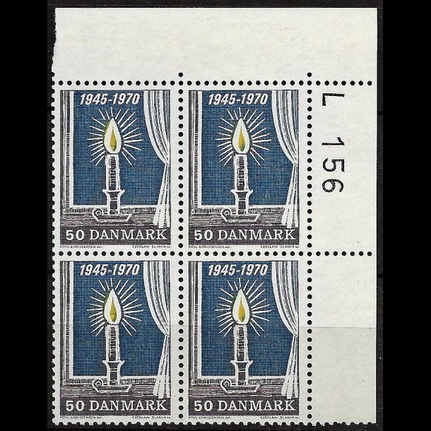 Danmark postfrisk marginalblok L156 