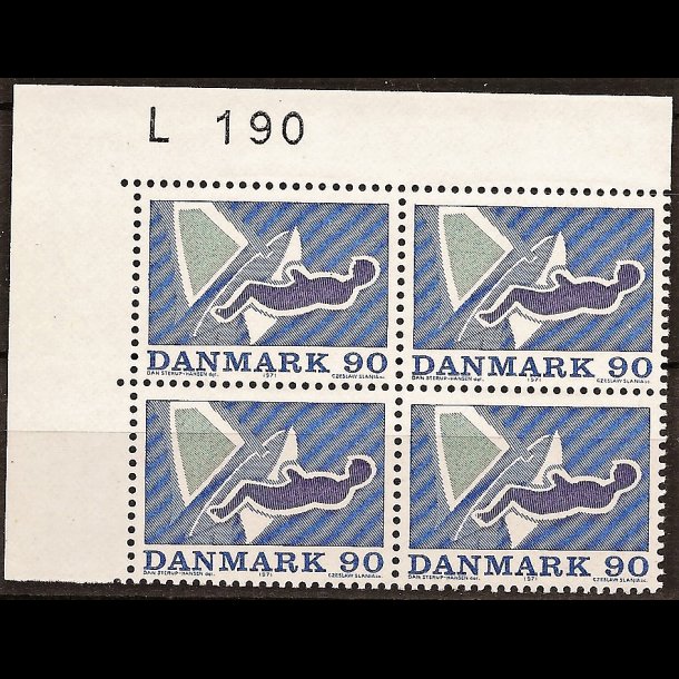 Danmark postfrisk marginalblok L190 