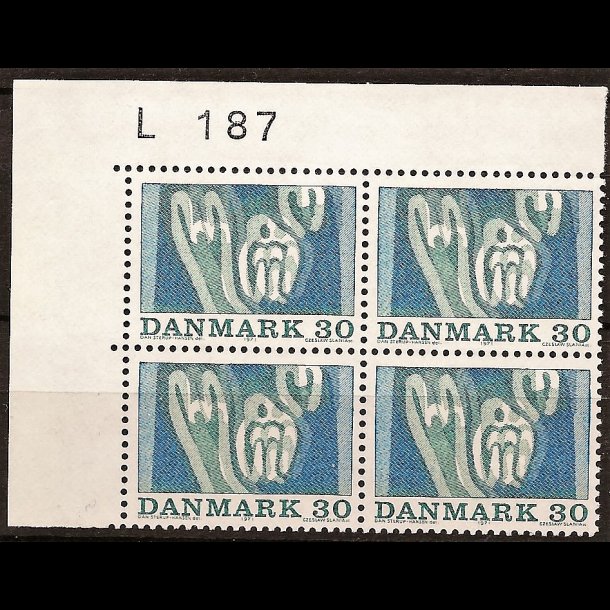 Danmark postfrisk marginalblok L187 