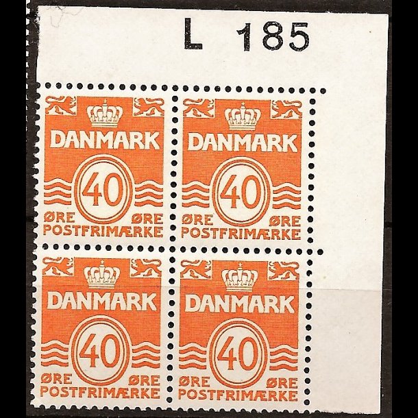 Danmark postfrisk marginalblok L185 