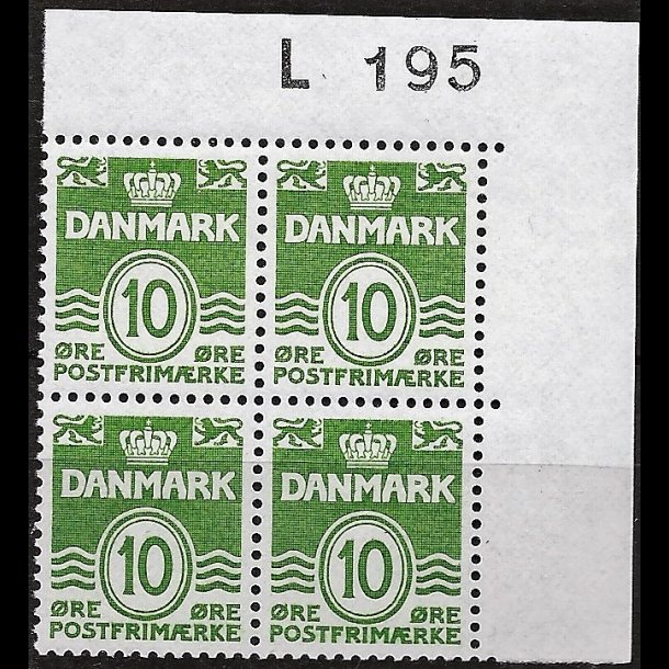 Danmark postfrisk marginalblok L195 