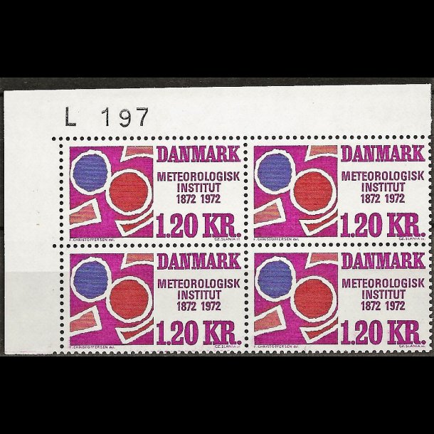 Danmark postfrisk marginalblok L197 