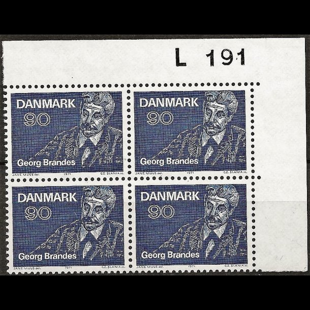 Danmark postfrisk marginalblok L191 