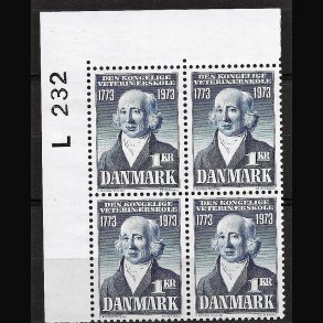Danmark postfrisk marginalblok L232 