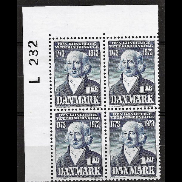 Danmark postfrisk marginalblok L232 