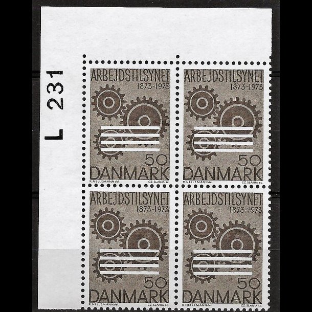 Danmark postfrisk marginalblok L231