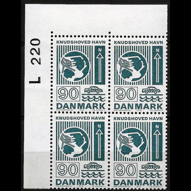 Danmark postfrisk marginalblok L220 