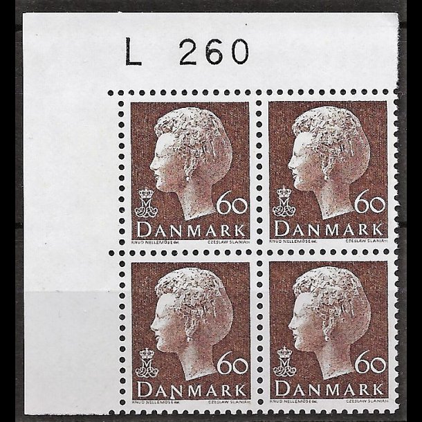 Danmark postfrisk marginalblok L260 