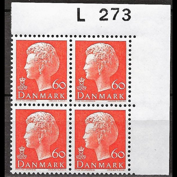 Danmark postfrisk marginalblok L273 