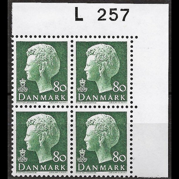 Danmark postfrisk marginalblok L257