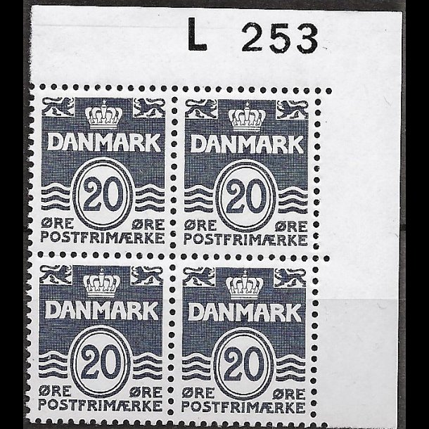 Danmark postfrisk marginalblok L253 