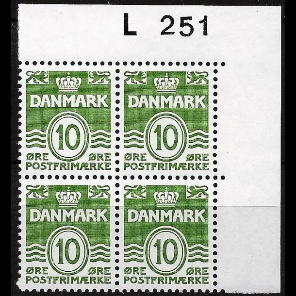 Danmark postfrisk marginalblok L251 