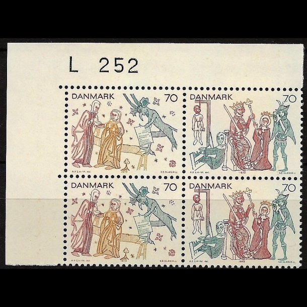 Danmark postfrisk marginalblok L252 