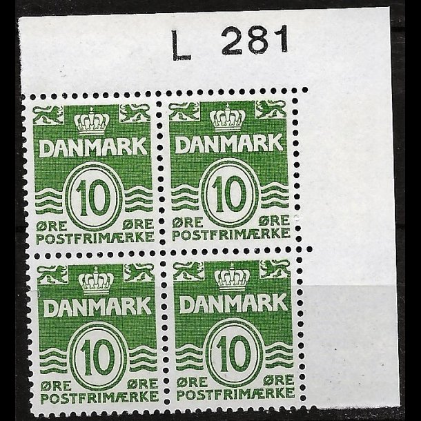 Danmark postfrisk marginalblok L281 