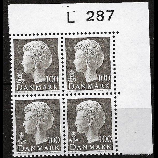 Danmark postfrisk marginalblok L287 