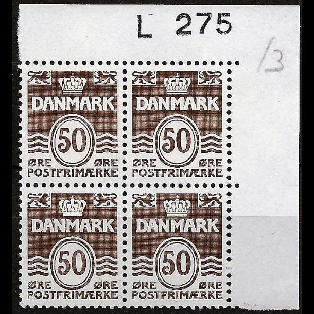 Danmark postfrisk marginalblok L275 