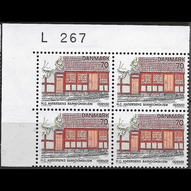 Danmark postfrisk marginalblok L267 