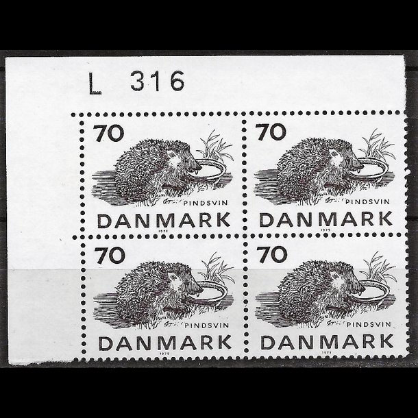 Danmark postfrisk marginalblok L316