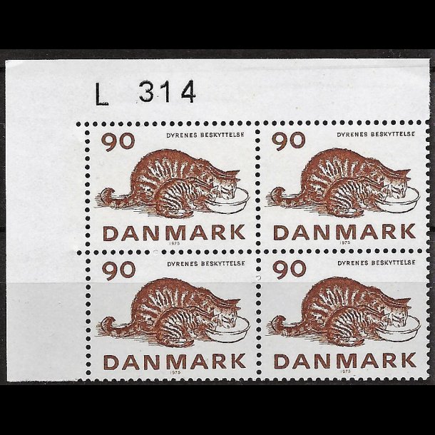 Danmark postfrisk marginalblok L314