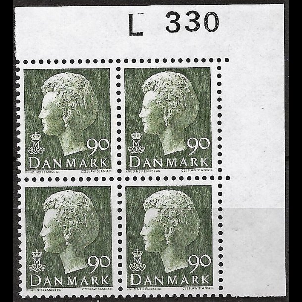 Danmark postfrisk marginalblok L330 