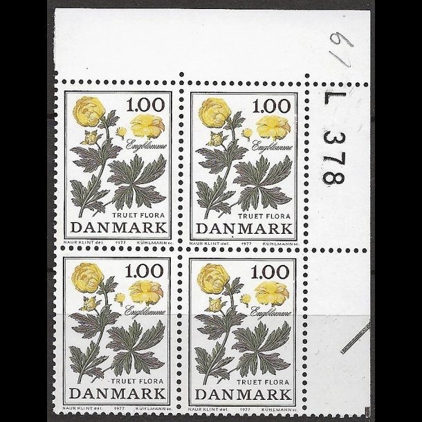 Danmark postfrisk marginalblok L378 