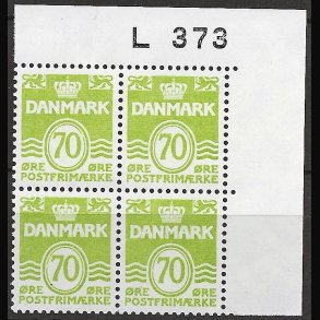 Danmark postfrisk marginalblok L373 