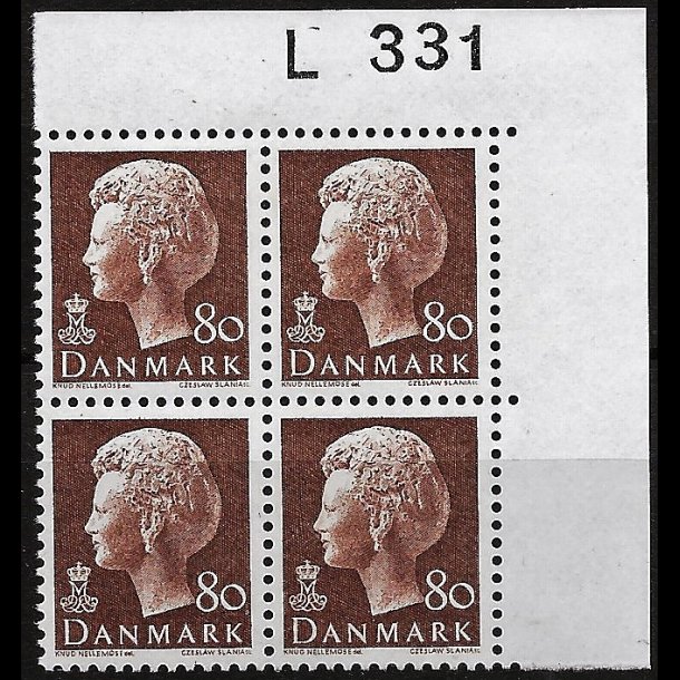 Danmark postfrisk marginalblok L331 