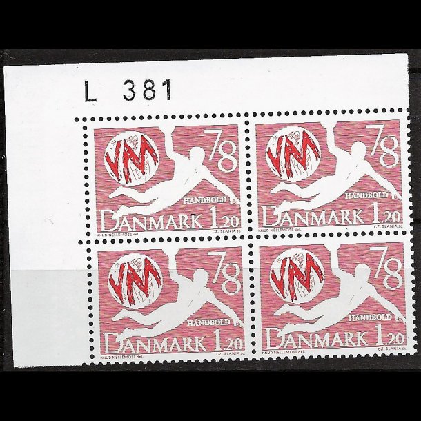 Danmark postfrisk marginalblok L381 