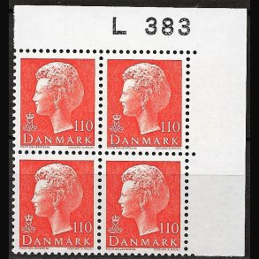 Danmark postfrisk marginalblok L383 