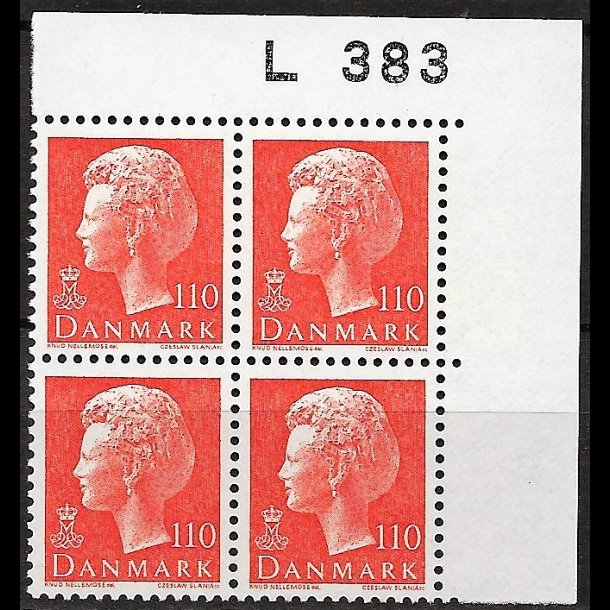 Danmark postfrisk marginalblok L383 