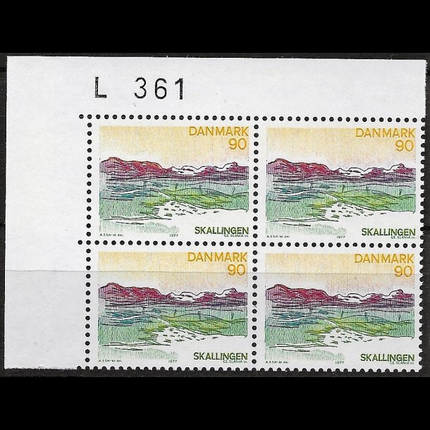 Danmark postfrisk marginalblok L361 