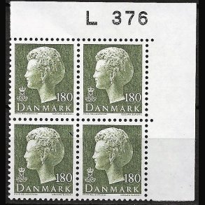 Danmark postfrisk marginalblok L376 